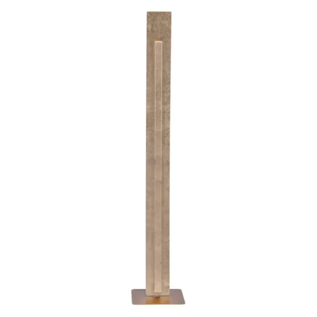 LED-Stehleuchte, Blattgoldoptik, warmweiße Lichtfarbe, blendfrei, modern