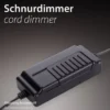 LED Stehleuchte chrom geschwungen dimmbar über Schnurdimmer modern