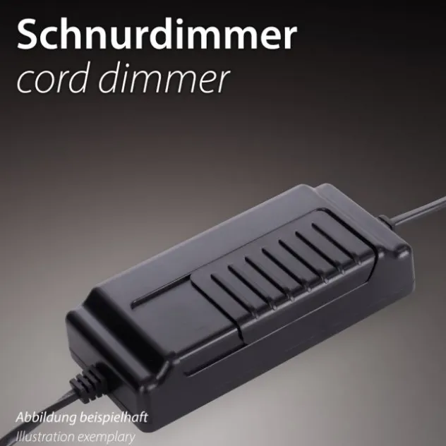 LED Stehleuchte chrom geschwungen dimmbar über Schnurdimmer modern
