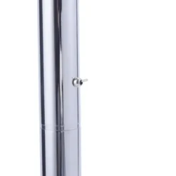 LED-Stehleuchte, Chrom, 3 Leuchtarmen, warmweiß, Kippschalter