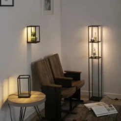 LED Stehleuchte CONNI schwarz, warmweiß, dimmbar, Innenleuchte