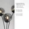 LED Stehleuchte 3 flammig schwarz dekoratives Design Lichtspiel gebogen
