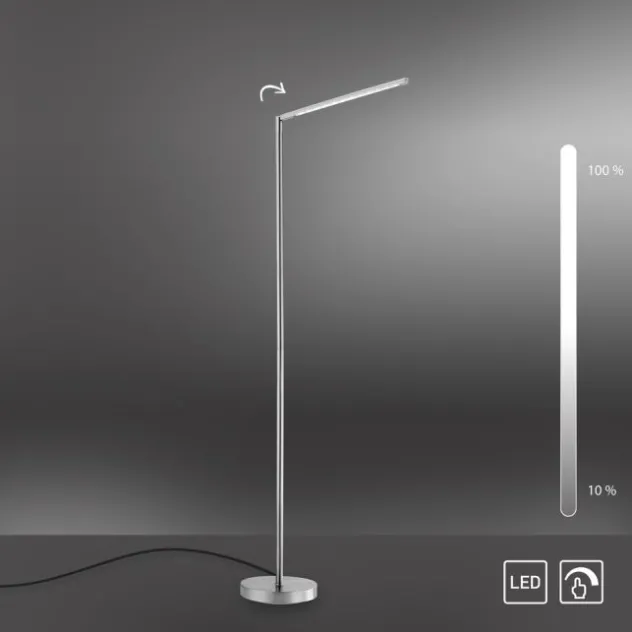 LED-Stehleuchte, höhenverstellbar, inkl. Dimmfunktion über Tastendimmer