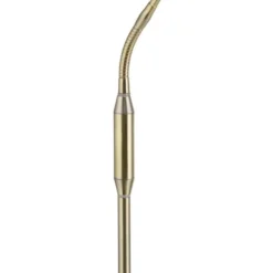 LED Stehleuchte messing matt Opalglas 3 Stufen Touchdimmer verstellbar