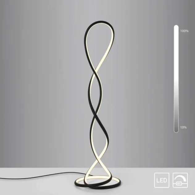 LED Stehleuchte modernes Design, TWIST, schwarz,