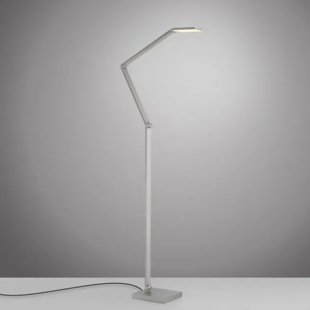 LED Stehleuchte SAMSKY, silber, dimmbar, höhenverstellbar, Farbtemperatursteuerung