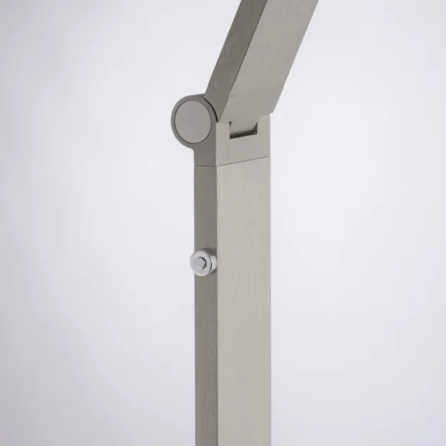 LED Stehleuchte SAMSKY, silber, dimmbar, höhenverstellbar, Farbtemperatursteuerung
