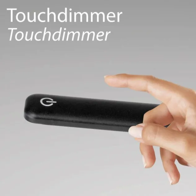 LED Stehleuchte schwarz dimmbar 3 Stufen CCT Touchdimmer Spots drehbar