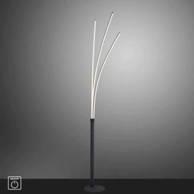 LED-Stehleuchte, schwarz, 3-Flammig, 18 Watt, 2200 Lumen