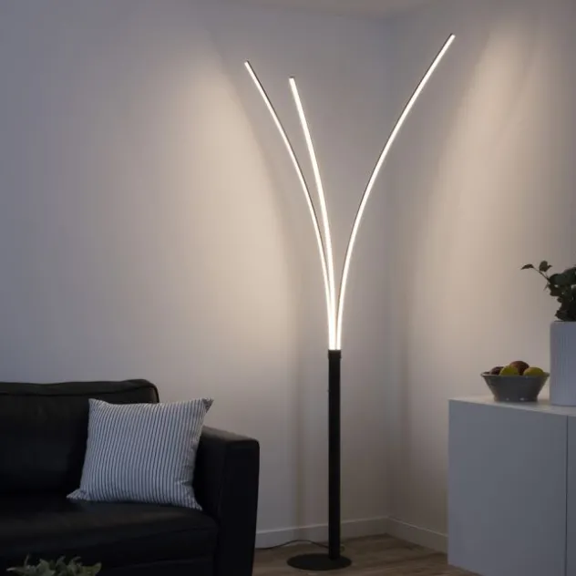 LED-Stehleuchte, schwarz, 3-Flammig, 18 Watt, 2200 Lumen