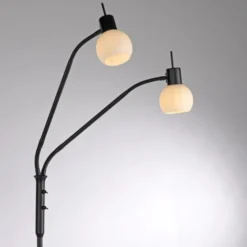 LED Stehleuchte schwarz 2-flammig flexibel verstellbar mit Schalter