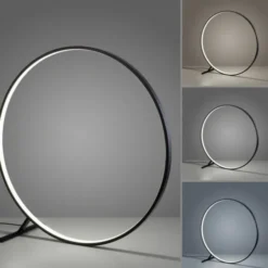 LED Stehleuchte schwarz ring rund dimmbar Fernbedienung CCT