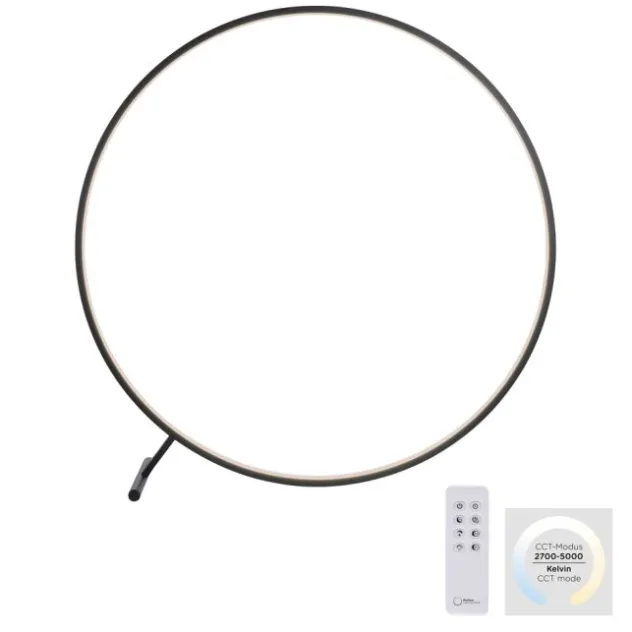 LED Stehleuchte schwarz ring rund dimmbar Fernbedienung CCT