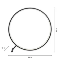 LED Stehleuchte schwarz rund Ringform dimmbar über Fernbedienung CCT