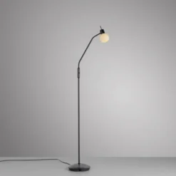 LED Stehleuchte schwarz Schalter flexibel verstellbar Wohnzimmer