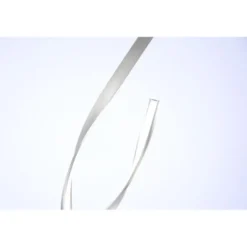 LED Stehleuchte silberfarbig 2 flammig geschwungene Leuchtarme Schnurdimmer