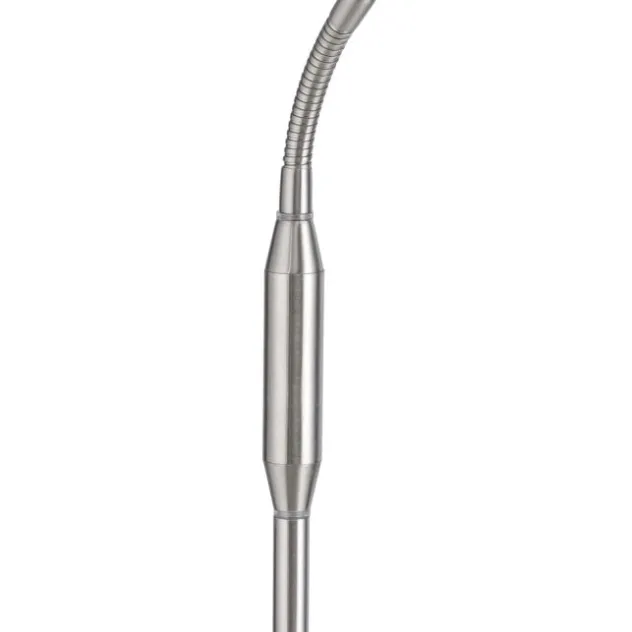 LED Stehleuchte silber Opalglas 3 Stufen Touchdimmer verstellbar