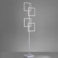 LED-Stehleuchte, stahl, Lichtfarbsteuerung, Fernbedienung, Dimmfunktion