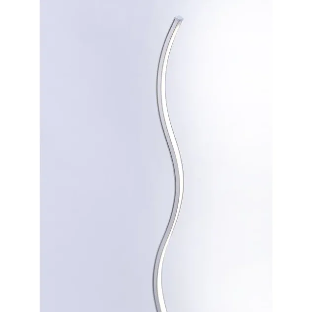LED-Stehleuchte, stahl, Wellenform, warmweiße Lichtfarbe, energiesparend