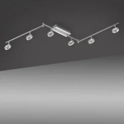 LED Strahlerschienenleuchte, 6-flammig, schwenkbar, spritzwassergeschützt