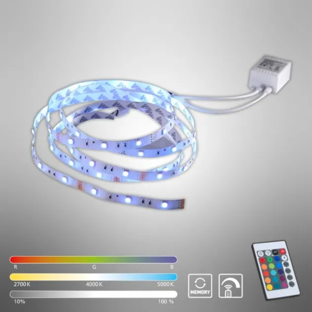 LED-Stripes, 5m Länge, Fernbedienung, Memory-Funktion, RGB Farbwechsel