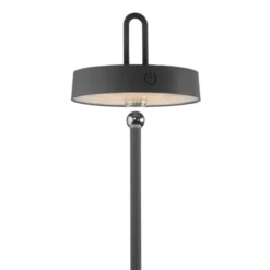 LED Tischlampe schwarz Akku Touchdimmer spritzwassergeschützt USB