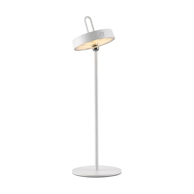 LED Tischlampe weiß Akku Touchdimmer spritzwassergeschützt USB