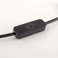 LED Tischleuche schwarz stufenlos dimmbar Rauchglas Memoryfunktion