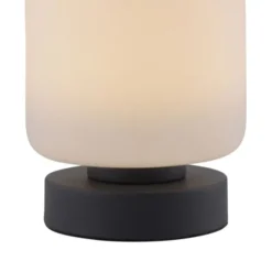 LED Tischleuchte anthrazit farbig rund Touchdimmer zeitloses Design