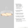 LED Tischleuchte D=36cm weiß Akkulampe USB IP44 dimmbar per Touch