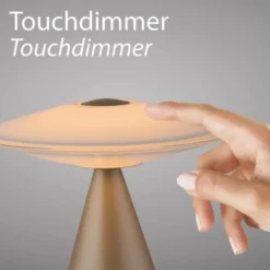 LED Tischleuchte ELIPSA, bronce, Tronic Dimmer, Memoryfunktion