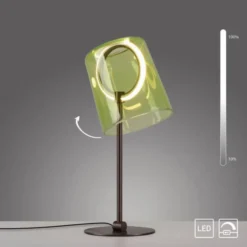 LED Tischleuchte grün dimmbar per Schnurdimmer Beistelllampe