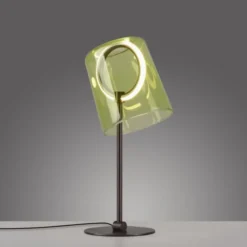 LED Tischleuchte grün dimmbar per Schnurdimmer Beistelllampe