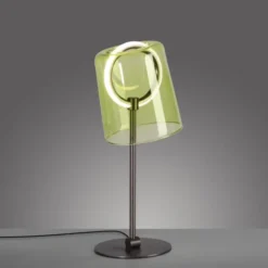 LED Tischleuchte grün dimmbar per Schnurdimmer Beistelllampe