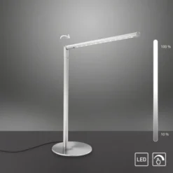 LED-Tischleuchte, höhenverstellbar, dimmbar über Tastendimmer