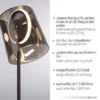 LED Tischleuchte Kaffee Farbe dimmbar per Schnurdimmer Rauchglas