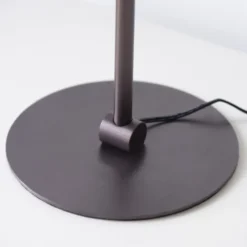 LED Tischleuchte Kaffee Farbe dimmbar per Schnurdimmer Rauchglas