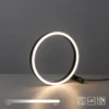 LED Tischleuchte, rund, anthrazit, dimmbar, modern, Design