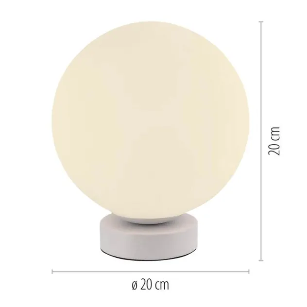 LED Tischleuchte rund weiß Smarthome dimmbar Fernbedienung App