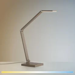 LED Tischleuchte SAMSKY, bronce, dimmbar, Touchdimmer, höhenverstellbar, Memoryfunktion
