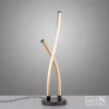 LED Tischleuchte schwarz gold Touchdimmer gebogen Innenleuchte