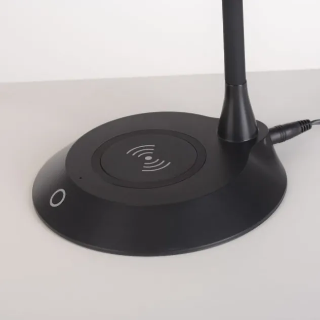 LED Tischleuchte schwarz Handy Ladefunktion Touchdimmer verstellbar