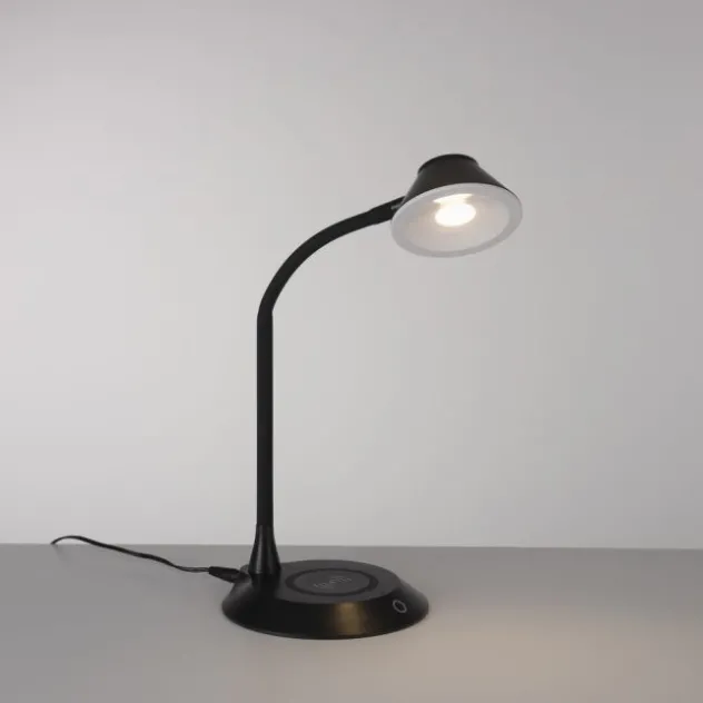 LED Tischleuchte schwarz Handy Ladefunktion Touchdimmer verstellbar