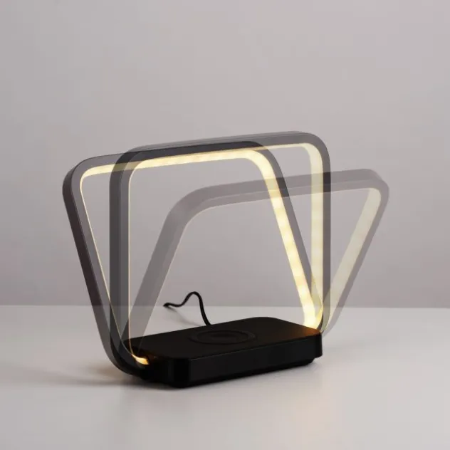 LED Tischleuchte schwarz Handy Ladefunktion Touchschalter dimmbar