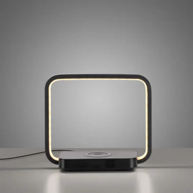 LED Tischleuchte schwarz Handy Ladefunktion Touchschalter dimmbar