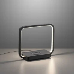 LED Tischleuchte schwarz Handy Ladefunktion Touchschalter dimmbar