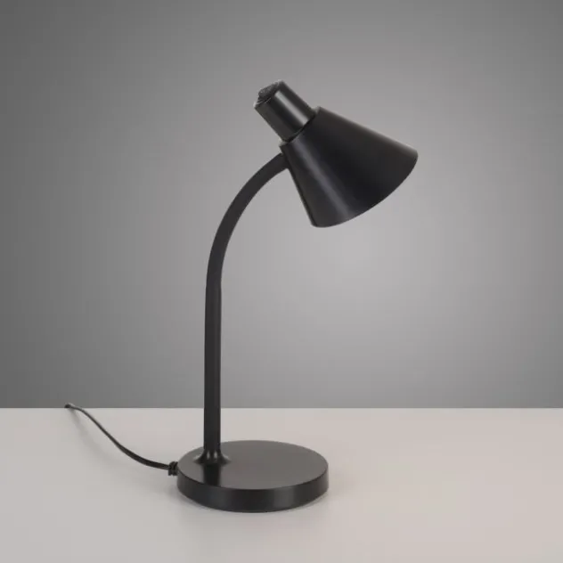 LED Tischleuchte schwarz mit Schalter flexible Schreibtischleuchte