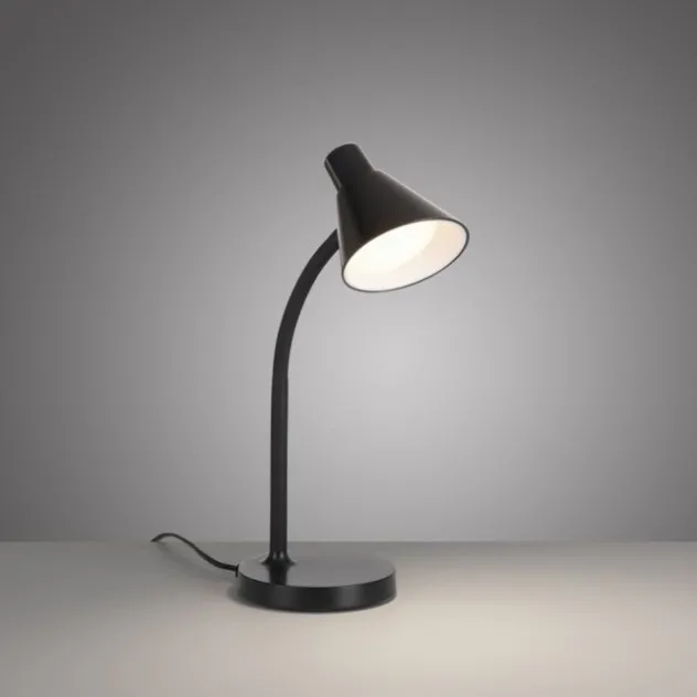 LED Tischleuchte schwarz mit Schalter flexible Schreibtischleuchte
