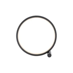 LED Tischleuchte schwarz ring minimalistisch Schnurschalter Beistellampe