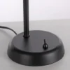LED Tischleuchte schwarz Schalter flexibel verstellbar Beistelllampe